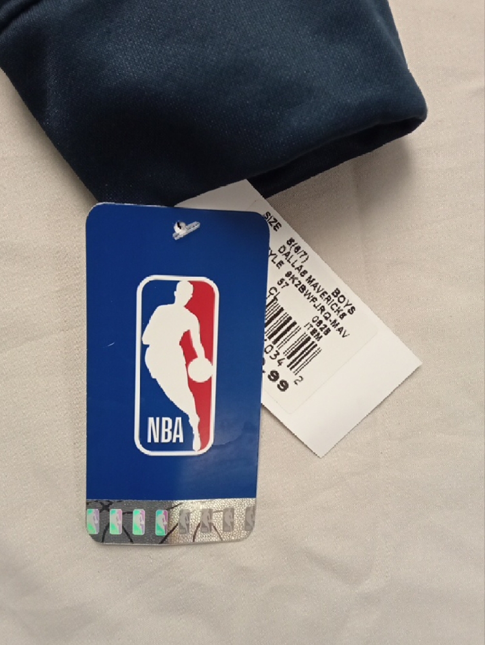 NBA Navy Blue Hoodie with Silver and White Dallas Mavericks Logo - Picture 2 of 4
